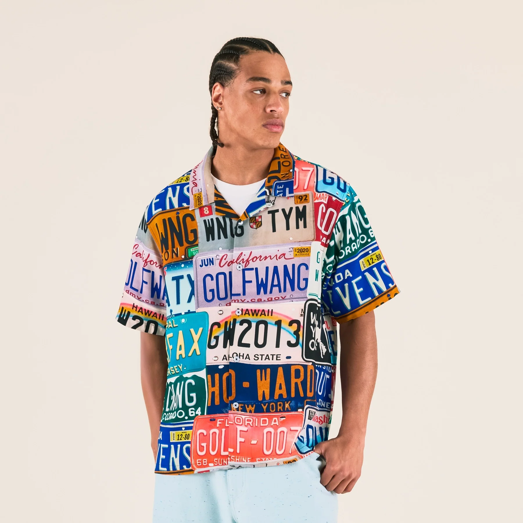 ROADTRIP RAYON BUTTON UP by GOLF WANG - Image 6